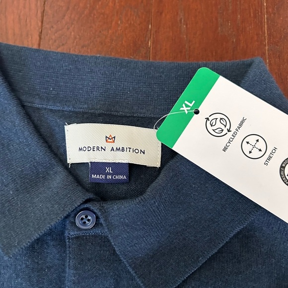Modern Ambition Cotton Blend Polo Sweater size XL color Blue NWT - Picture 6 of 8
